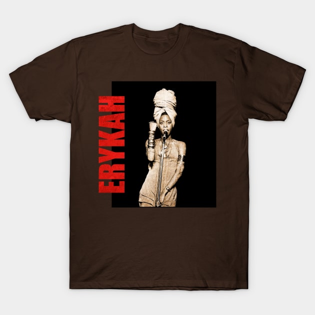 TEXTURE ART-Erykah Badu - Retro Aesthetic Fan Art T-Shirt by ZiziVintage